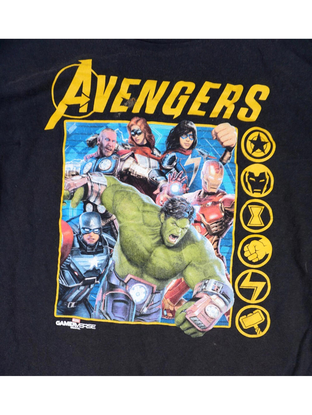 Vintage Avengers Marvel Legends T Shirt Mens XL Comics Hulk Iron Man Gamer Verse